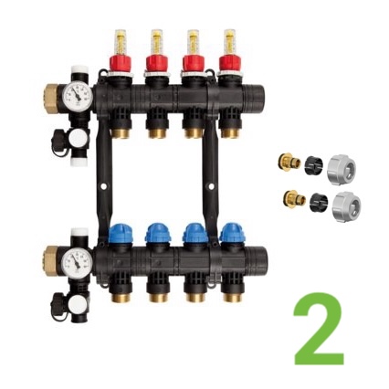 Heizkreisverteiler ProCalida EF 1 inkl. Klemmverschraubungen