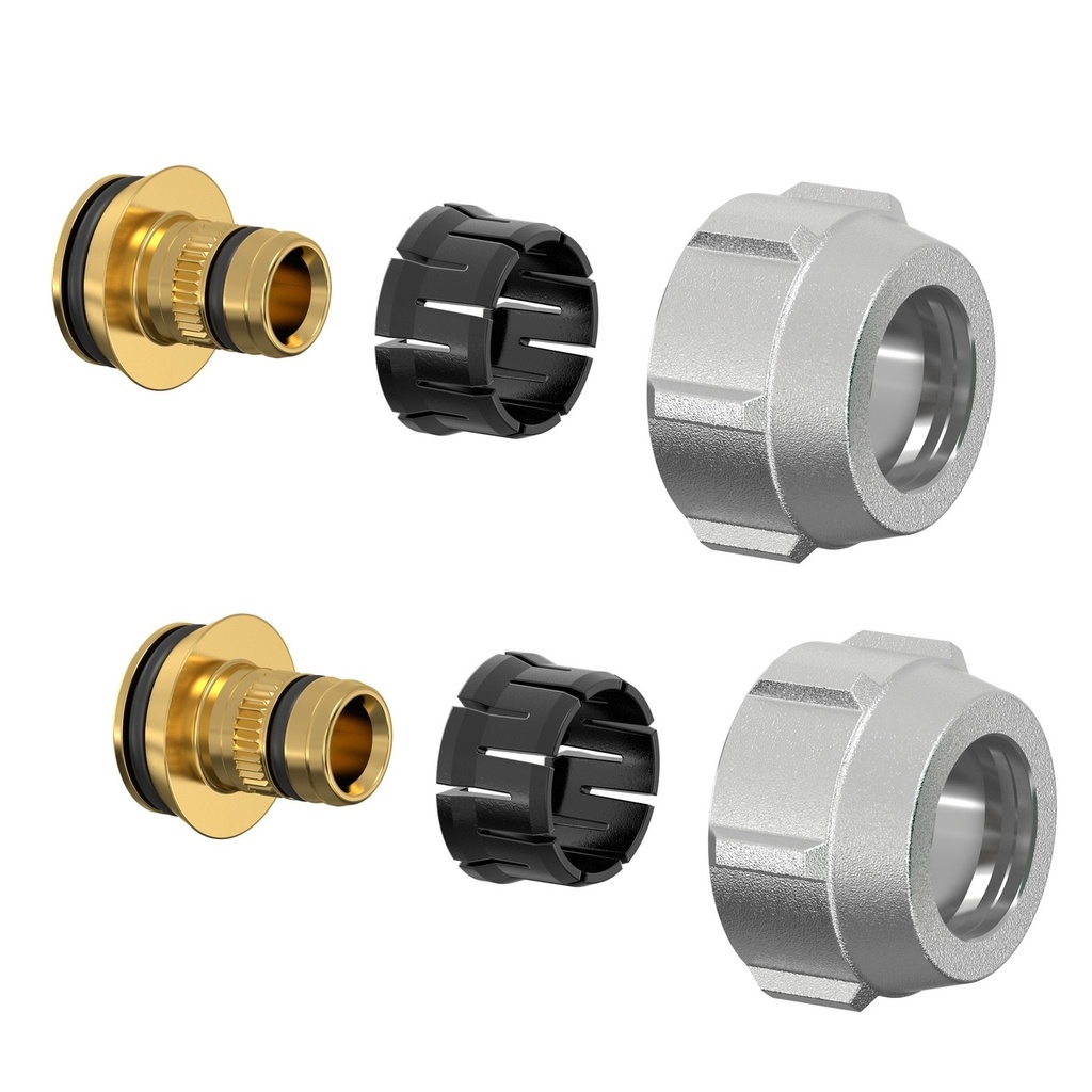 2 Stück Klemmverschraubung 20 x 2,0 Eurokonus 3/4" für MSVR